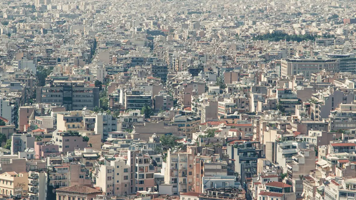 Πολυκατοικίες της Αθήνας από ψηλά